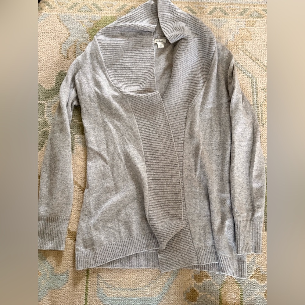 L.L. Bean Cashmere Open Cardigan Sweater